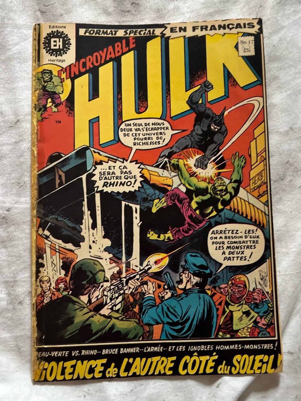 5/$25 1972 The Incredible Hulk Number 17 Comic Book